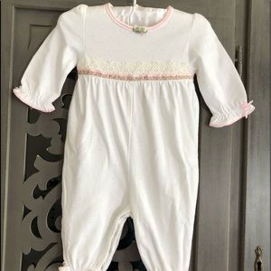 Talbots girl’s onesie white excellent condition 3M